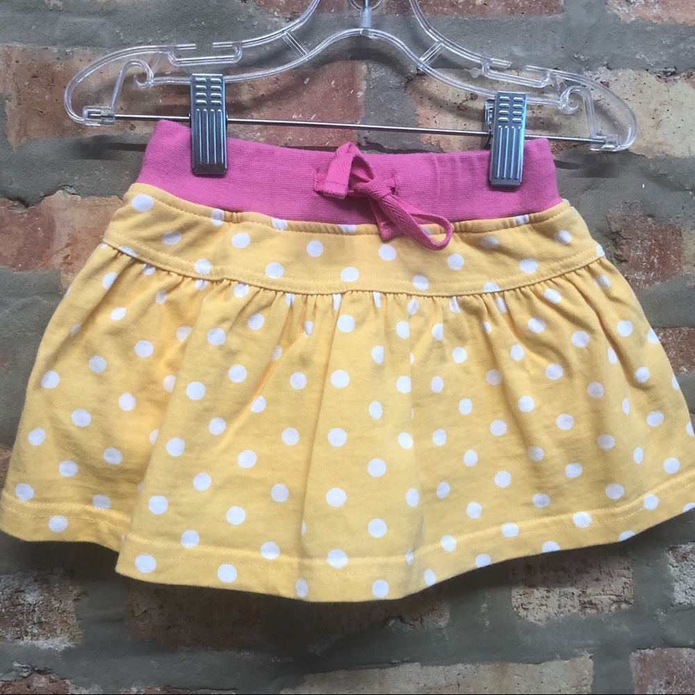 Boden Yellow Dot Skirt 12-18